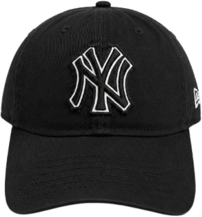 New Era MLB New York Yankees Stamp Fabric Applique 9TWENTY Adjustable Hat - Black