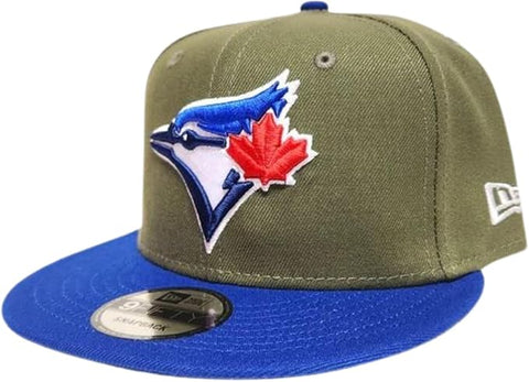 New Era MLB Toronto Blue Jays 9FIFTY Adjustable Snapback Hat - Olive Green/Blue