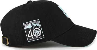 47 MLB Seattle 1987 Black Mint Double Under Clean Up Adjustable Hat - Black