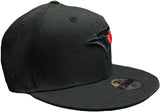 New Era MLB 9FIFTY Toronto Blue Jays Youth Black on Black Red Maple Leaf Adjustable Snapback - Black