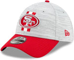 Men's New Era Gray/Scarlet San Francisco 49ers 2021 NFL Training Camp Official 39THIRTY Flex Hat