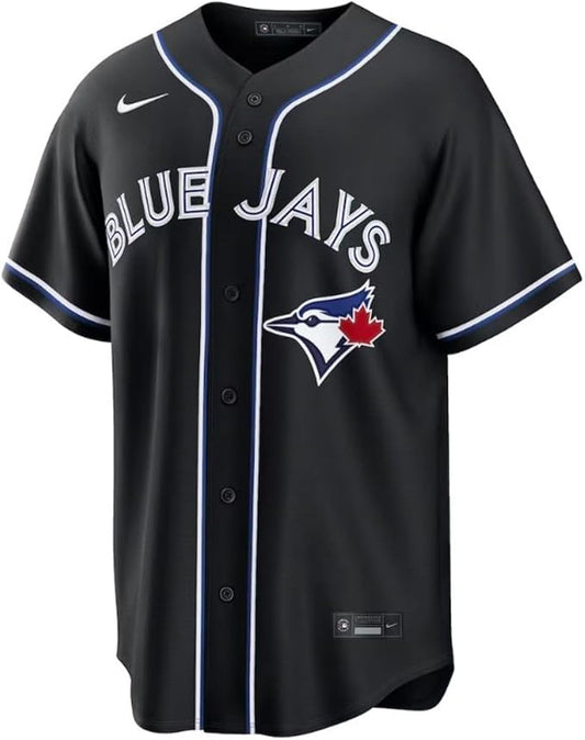 Nike MLB Toronto Blue Jays Fashion Black Out Blank Jersey - Black