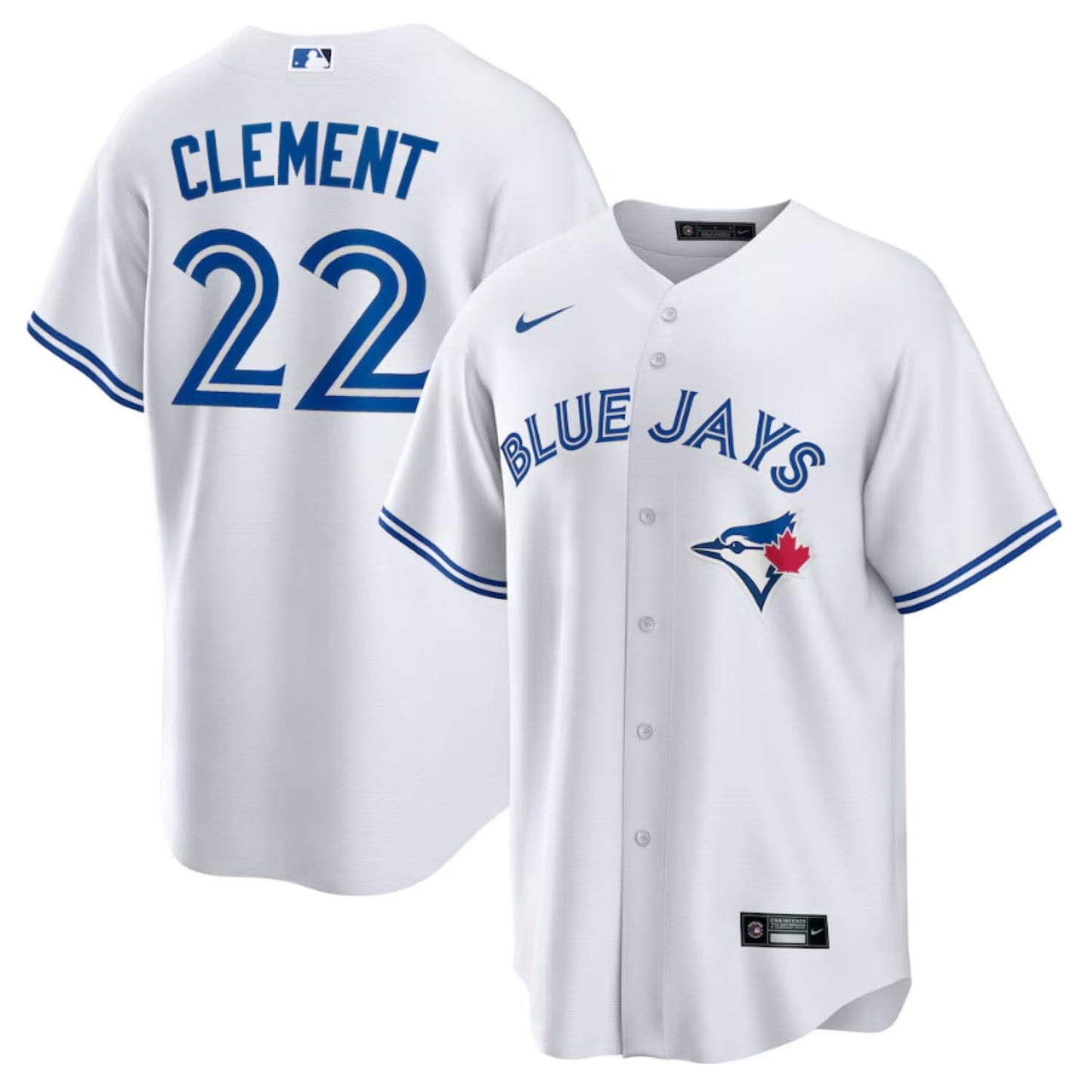 Nike Mens MLB Toronto Blue Jays Ernie Clement #22 Replica Jersey - White