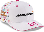 New Era 9SEVENTY Oscar Piastri # 81 McLaren F1 Team Adjustable Snapback Cap - White