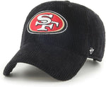 47 Brand NFL San Francisco 49ers Thick Cord Clean Up Hat - Black