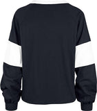 47 NHL Womens Edmonton Oilers Upside Rhea Long Sleeve Shirt - Navy/White