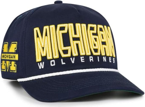 '47 NCAA Michigan Wolverines  Byline Cord Hitch Adjustable Snapback Hat - Dark Navy