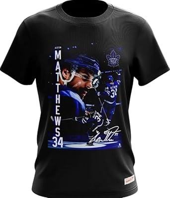Mitchell & Ness NHL Toronto Maple Leafs Bootleg Matthews #34 Graphic Tee - Black