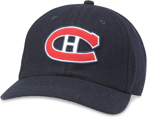 American Needle NHL Montreal Canadiens Vintage Archive Legend Adjustable Hat - Navy