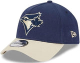 New Era 9FORTY A-Frame MLB Toronto Blue Jays Moleskin Crown Snapback Hat - Navy