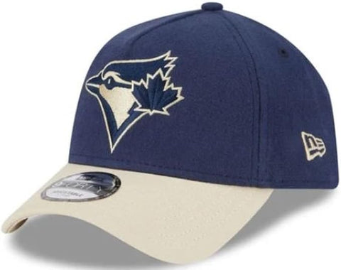 New Era 9FORTY A-Frame MLB Toronto Blue Jays Moleskin Crown Snapback Hat - Navy