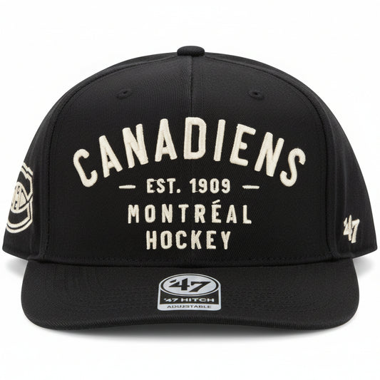 47 NHL Montreal Canadiens Vintage Hitch Snapback Adjustable Hat - Black