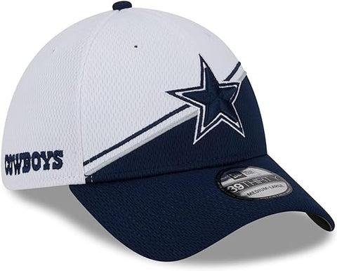 New Era Gray/Navy Dallas Cowboys 2023 Sideline 39THIRTY Flex Hat
