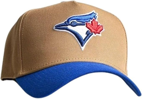 New Era Men's MLB Toronto Blue Jays Chase 9FORTY A-Frame Adjustable Snapback Hat - Khaki/Royal