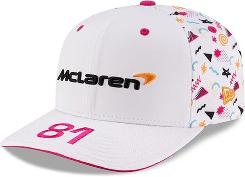 New Era 9SEVENTY Oscar Piastri # 81 McLaren F1 Team Adjustable Snapback Cap - White