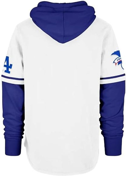 47 MLB Los Angeles Dodgers Trifecta Shortstop Hoodie - White/Blue