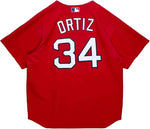 Mitchell & Ness Men's MLB Boston Red Sox David Ortiz #34 Authentic 2004 Cooperstown Batting Practice Button-Up Jersey - Red