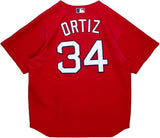 Mitchell & Ness Men's MLB Boston Red Sox David Ortiz #34 Authentic 2004 Cooperstown Batting Practice Button-Up Jersey - Red