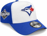 New Era MLB Toronto Blue Jays 2025 World Series 9FORTY A-Frame Adjustable Hat - White/Royal Blue