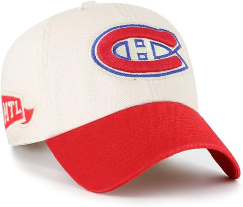 '47 NHL Montreal Canadiens Grand Stand Adjustable Clean Up Hat - White / Red