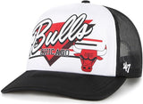 '47 Trucker NBA Chicago Hang Out Mesh Back Adjustable Hat - Black/White