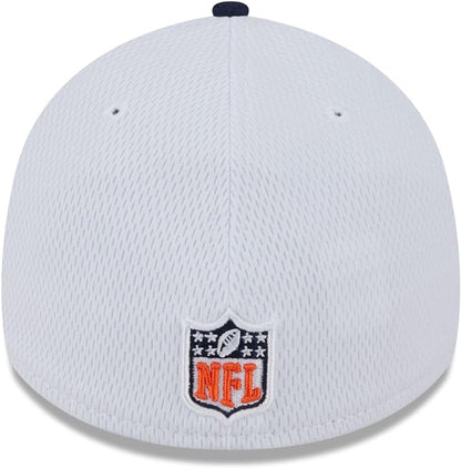 New Era Men's White/Navy Denver Broncos 2023 Sideline 39THIRTY Flex Hat