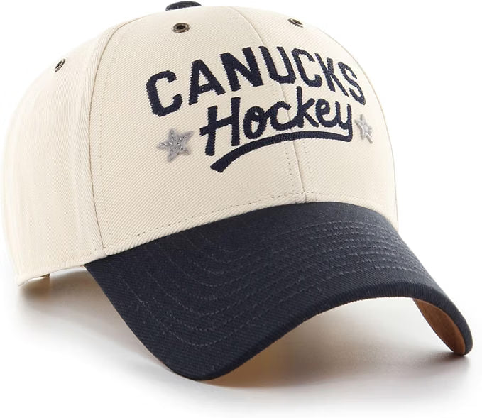 '47 NHL MVP Vancouver Canucks HPD Snapback Hat - White/Navy