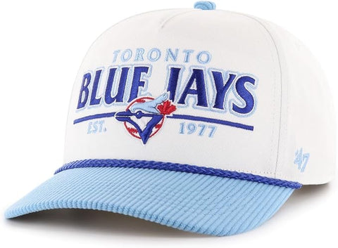 47 MLB Toronto Blue Jays 1977 Rustic Hitch Adjustable Hat - White/Blue