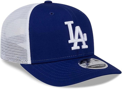 New Era MLB Los Angeles Dodgers 9SEVENTY Stretch-Snap Adjustable Trucker Hat - Blue/White