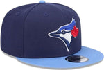 New Era MLB Toronto Blue Jays 9FIFTY Adjustable Alternate Snapback Hat - Navy/Light Blue Brim