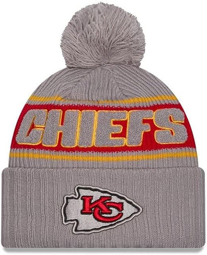 New Era NFL Kansas City Cold Weather Sideline Sport Knit - Grey