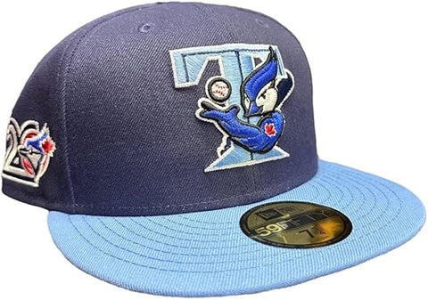 New Era MLB Toronto Blue Jays 20th Anniversary 59FIFTY Fitted Hat - Navy/Steel Blue
