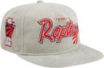 New Era NBA Toronto Raptors Corduroy Golfer Adjustable Snapback Hat - Grey