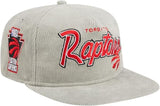 New Era NBA Toronto Raptors Corduroy Golfer Adjustable Snapback Hat - Grey