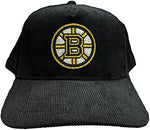 American Needle NHL Boston Bruins Corduroy Valin Adjustable Snapback Cap - Black