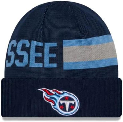 New Era NFL Tennessee Titans 2024 Cold Weather Tech Knit Beanie - Navy