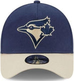 New Era 9FORTY A-Frame MLB Toronto Blue Jays Moleskin Crown Snapback Hat - Navy
