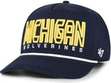 '47 NCAA Michigan Wolverines  Byline Cord Hitch Adjustable Snapback Hat - Dark Navy