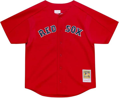 Mitchell & Ness Men's MLB Boston Red Sox David Ortiz #34 Authentic 2004 Cooperstown Batting Practice Button-Up Jersey - Red