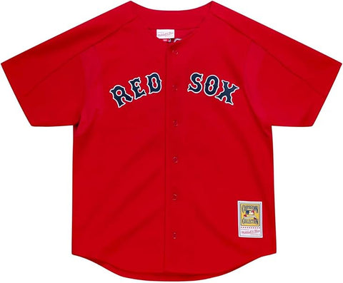 Mitchell & Ness Men's MLB Boston Red Sox David Ortiz #34 Authentic 2004 Cooperstown Batting Practice Button-Up Jersey - Red