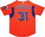 Mitchell & Ness MLB Authentic BP Button Front Mike Piazza New York Mets Mens Dark Orange Shirt, Dark Orange, XX-Large