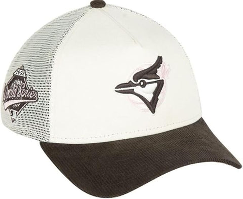 New Era Toronto Blue Jays 9FORTY A-Frame Trucker 1993 World Series - Chrome Walnut/Pink