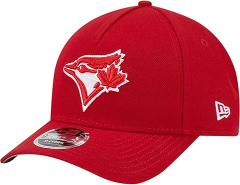 New Era MLB Toronto Blue Jays Scarlet 9FORTY A-Frame Adjustable Snapback Hat - Red/White