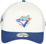 New Era MLB Toronto Blue Jays 9FORTY A-Frame Trucker 1993 World Series Adjustable Snapback - Chrome/Royal