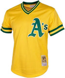 Mitchell & Ness Men's MLB Oakland Athletics Rickey Henderson #35 Cooperstown Mesh Batting Practice Jersey - Yellow
