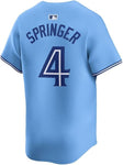 Nike Mens MLB Toronto Blue Jays George Springer Alternate Limited Jersey - Powder Blue