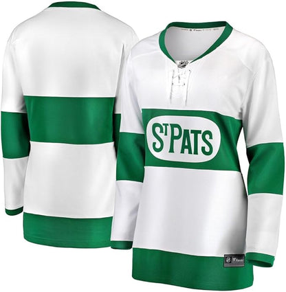 Fanatics NHL Women's Toronto St. Pats Blank Breakaway Jersey - White/Green