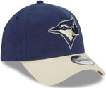 New Era 9FORTY A-Frame MLB Toronto Blue Jays Moleskin Crown Snapback Hat - Navy