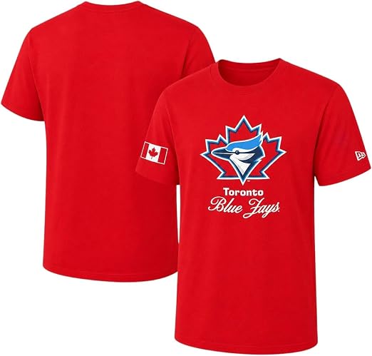 New Era MLB Toronto Blue Jays Cooperstown Canada Day T-Shirt - Scarlet Red