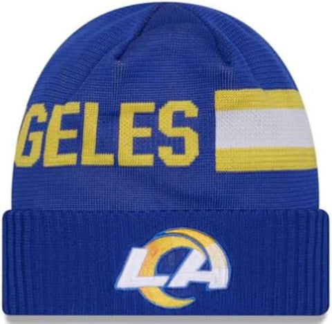 New Era NFL Los Angeles Rams 2024 Cold Weather Tech Knit Beanie - Blue